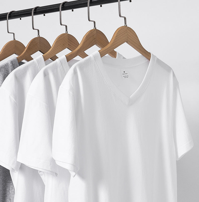 Unisex T-shirt - Men's/Women's - Affordable - Short Sleeves - V-Neck - 100% Cotton - Customizable with logo and image