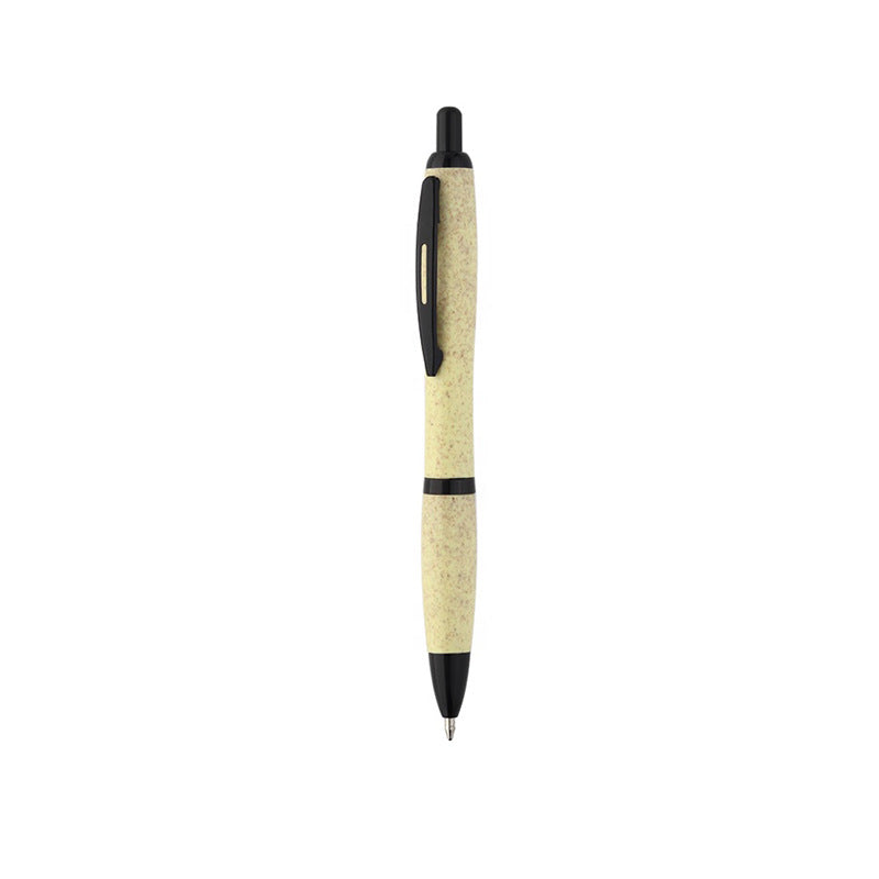 Ballpoint pens made from recycled, eco-friendly wheat fiber with blue and black ink 