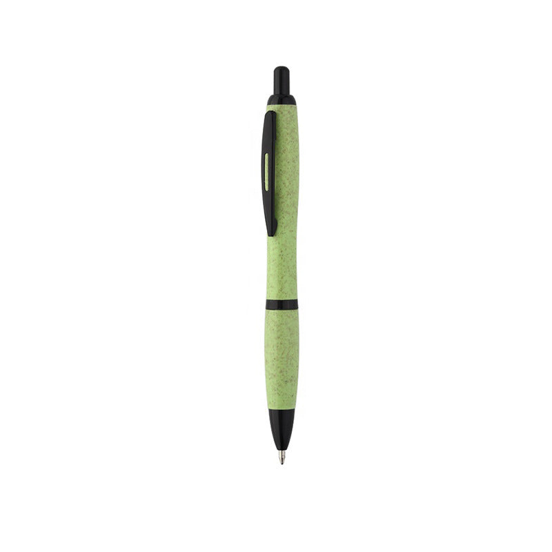 Ballpoint pens made from recycled, eco-friendly wheat fiber with blue and black ink 