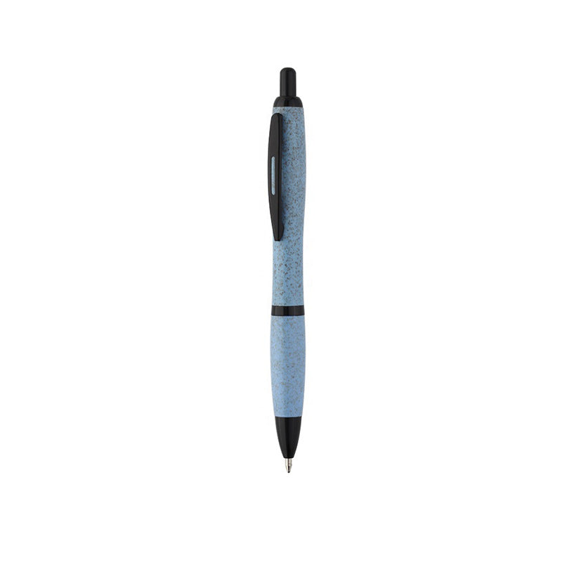 Ballpoint pens made from recycled, eco-friendly wheat fiber with blue and black ink 