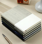 A5 printed notebook with imitation leather and hard cover 