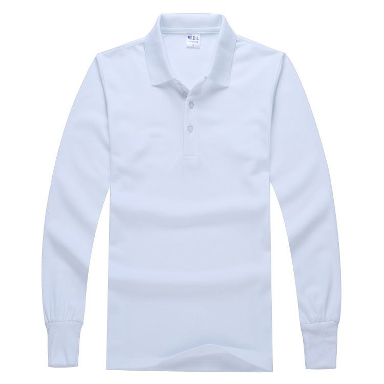 Long-sleeved polo shirts in various colours, made of 240 g/m² cotton