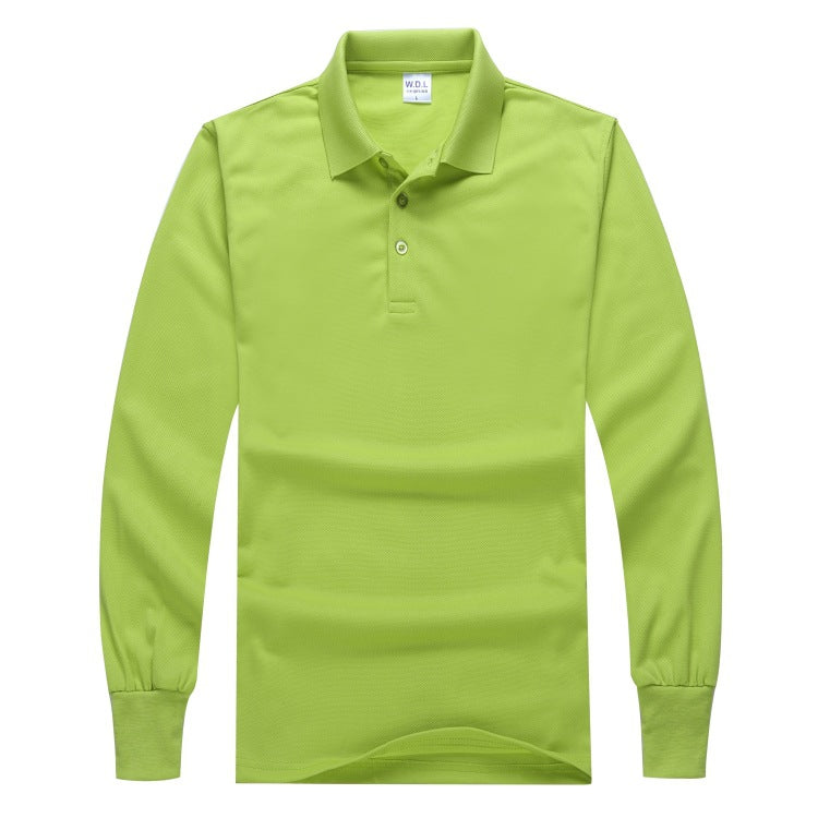 Long-sleeved polo shirts in various colours, made of 240 g/m² cotton