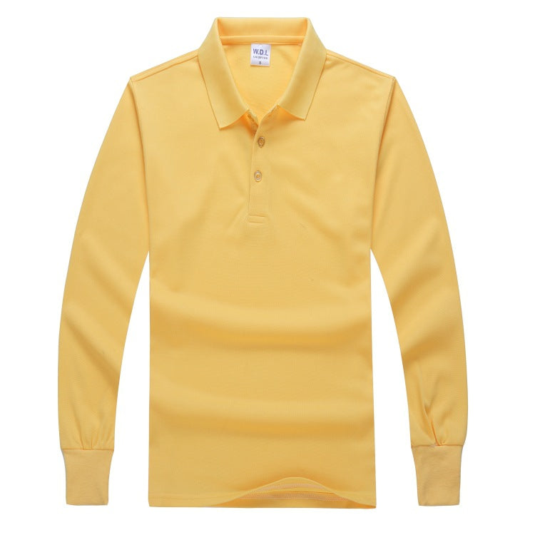Long-sleeved polo shirts in various colours, made of 240 g/m² cotton
