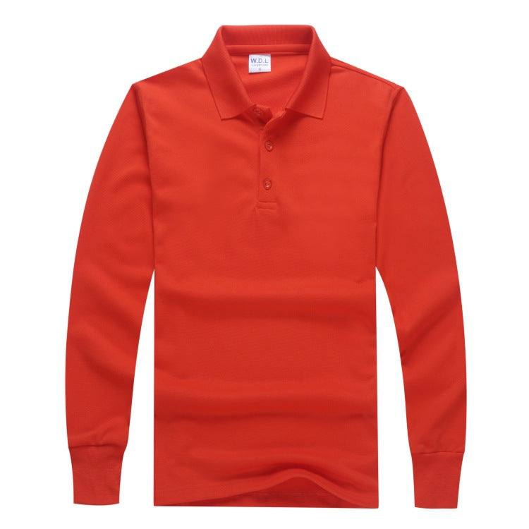 Long-sleeved polo shirts in various colours, made of 240 g/m² cotton