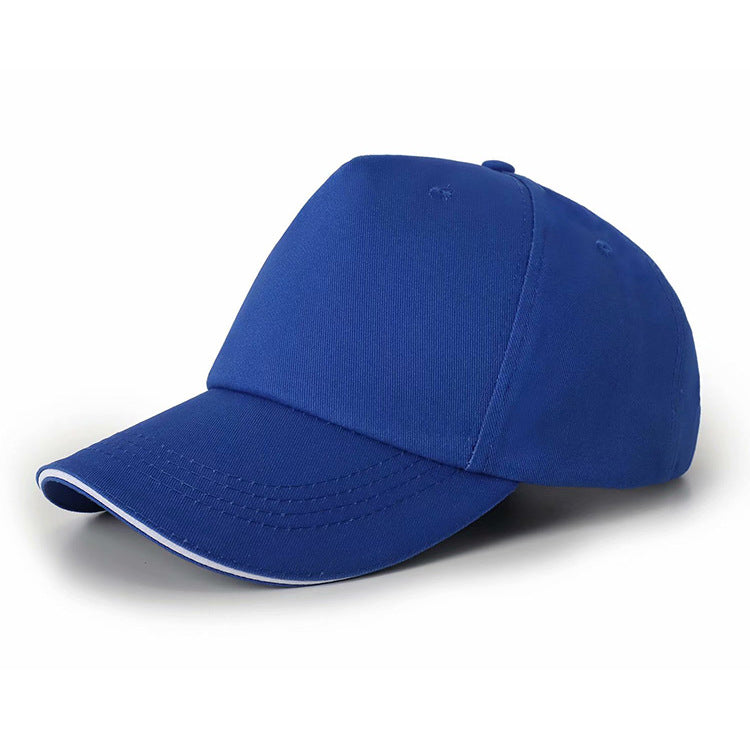 185 g/m² cotton cap with visor and white ClearLine Pro stripe