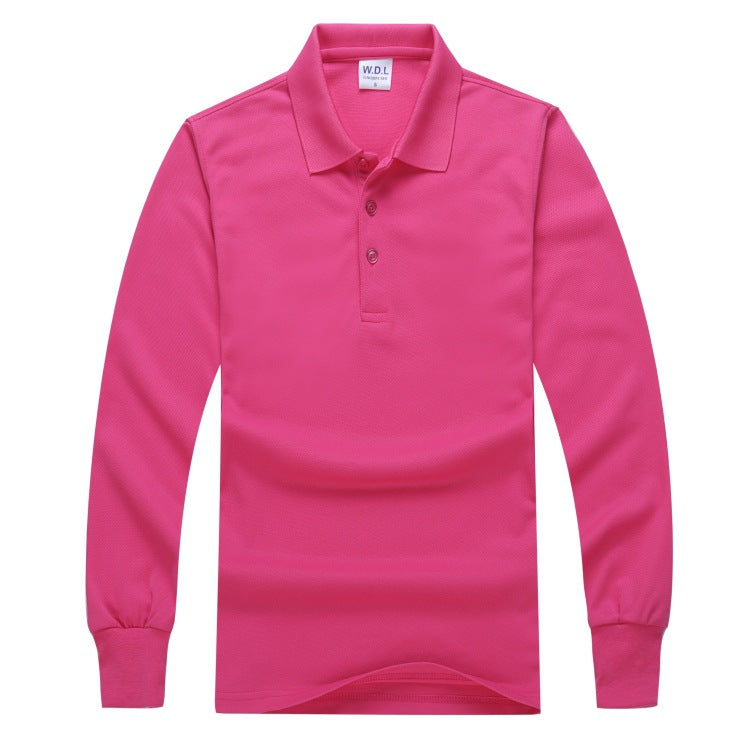 Long-sleeved polo shirts in various colours, made of 240 g/m² cotton