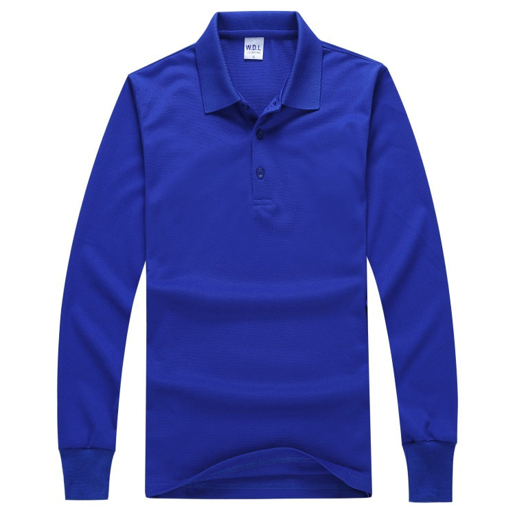 Long-sleeved polo shirts in various colours, made of 240 g/m² cotton