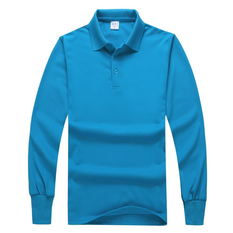 Long-sleeved polo shirts in various colours, made of 240 g/m² cotton
