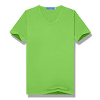 Unisex T-shirt - Men's/Women's - Affordable - Short Sleeves - V-Neck - 100% Cotton - Customizable with logo and image