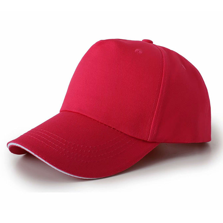 185 g/m² cotton cap with visor and white ClearLine Pro stripe
