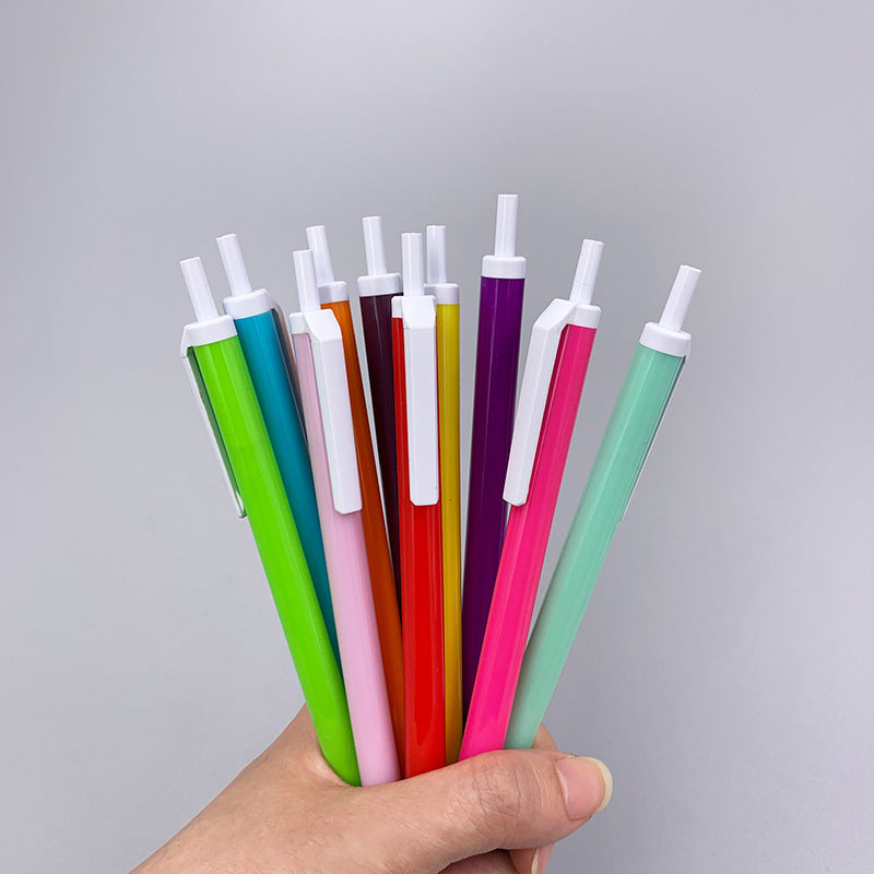 Promotional Economy Rainbow pens in plastic with black or blue ink - inexpensive