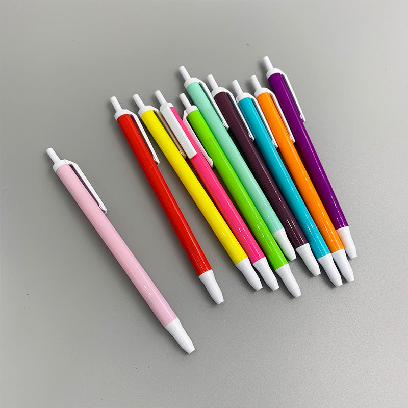 Promotional Economy Rainbow pens in plastic with black or blue ink - inexpensive