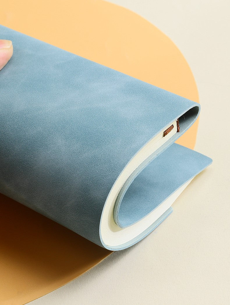 A5 faux leather notebook with high-quality soft-touch lined pages 