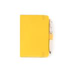 A6 PU notebook with smooth pages, accompanied by a plastic pen