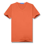 Unisex T-shirt - Men's/Women's - Affordable - Short Sleeves - V-Neck - 100% Cotton - Customizable with logo and image