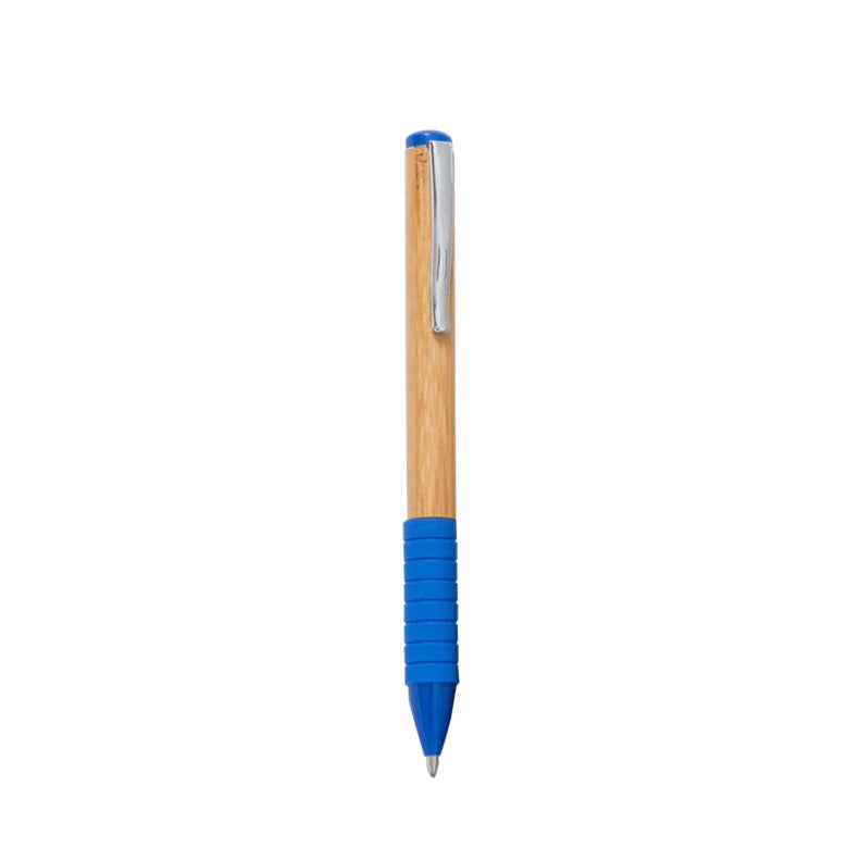 Bamboo and silicone pen with a colored pointer and blue or black ink 