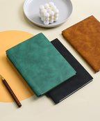 A5 faux leather notebook with high-quality soft-touch lined pages 
