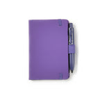A6 PU notebook with smooth pages, accompanied by a plastic pen