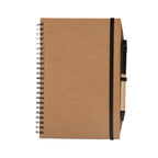 Spiral notebook with pen and rings, A5 size, with smooth pages