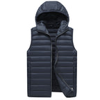 Men's down jacket in polyester. Cheap. Promotional item.