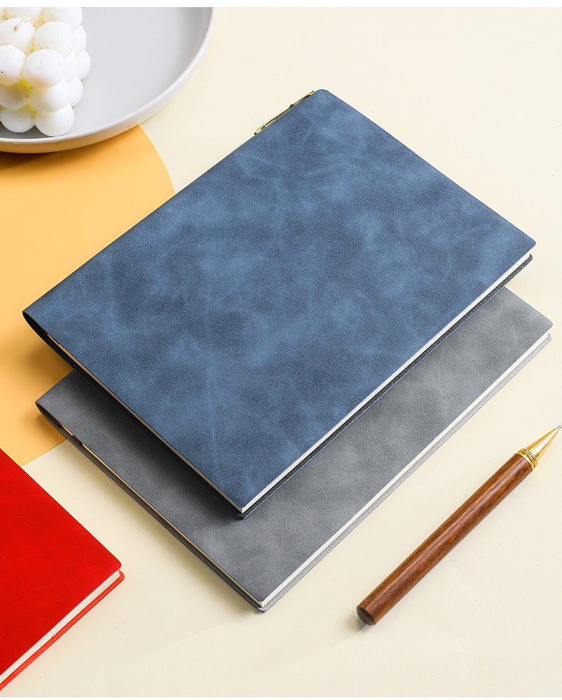 A5 faux leather notebook with high-quality soft-touch lined pages 