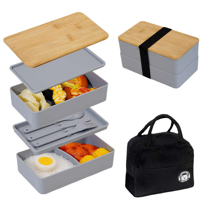 Lunch box set with bottle, lunch box, cutlery, and Lunch TakeAway bag