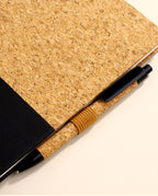 A5 notebook with (without) cork and cotton pen with smooth pages