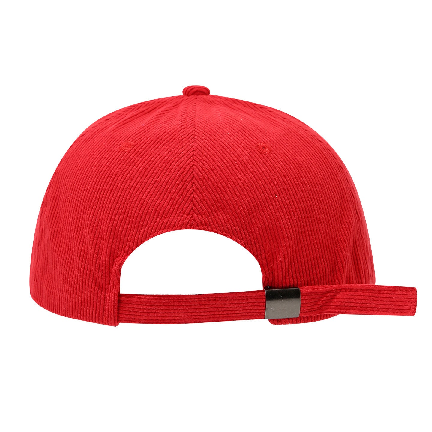 Velvet cap with adjustable metal buckle closure