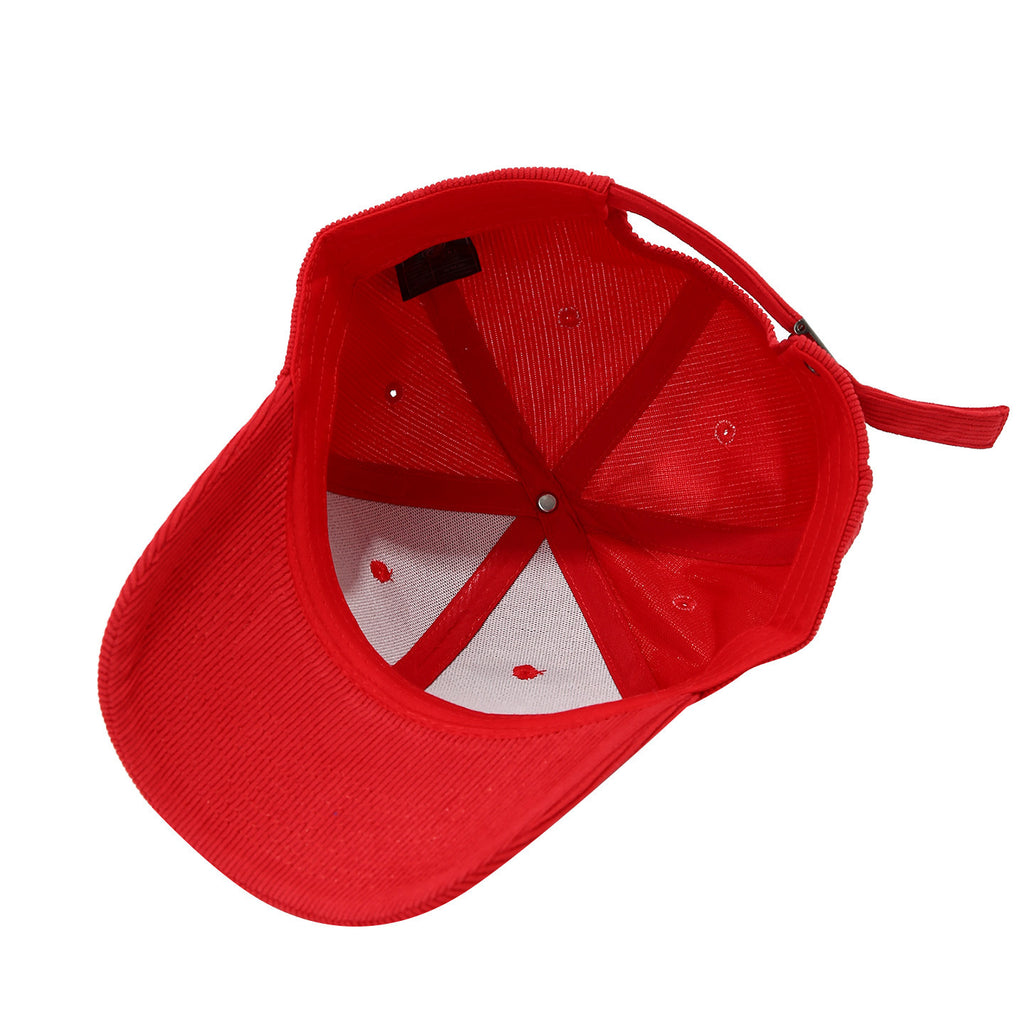 Velvet cap with adjustable metal buckle closure