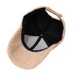 Lightweight sherpa fabric cap with hook and loop closure