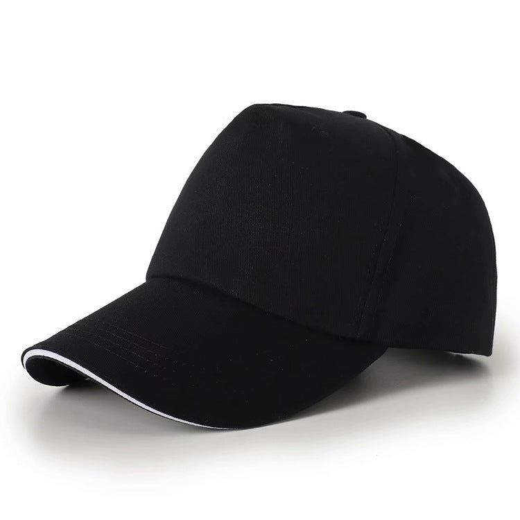 185 g/m² cotton cap with visor and white ClearLine Pro stripe