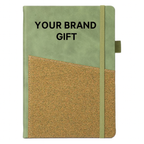 Personalized A5 lined PU notebooks with pocket - corporate gifts