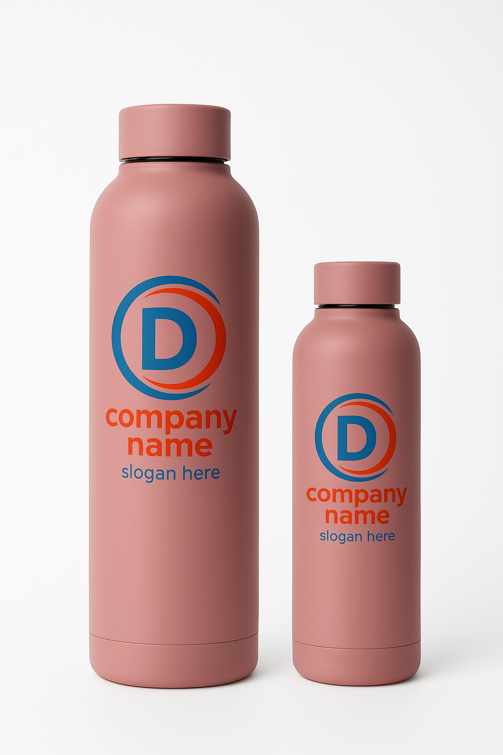 Double-walled stainless steel water bottle with a matte finish for office, sports, and outdoor adventures.