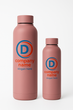 Double-walled stainless steel water bottle with a matte finish for office, sports, and outdoor adventures.