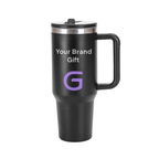 Water bottle with thermos function, straw and carrying handle, 1.18 L capacity