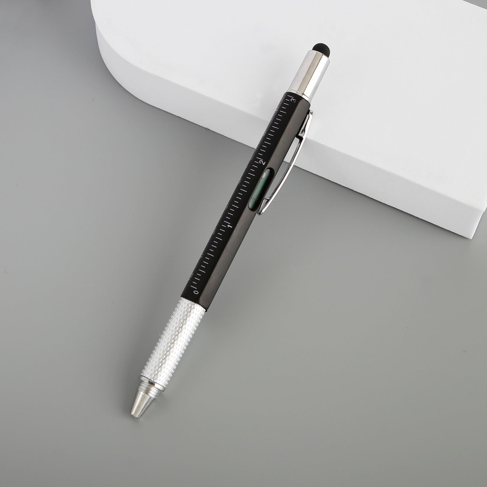 Multi-function promotional pen with measuring function and black ink 