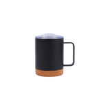 350ml eco-friendly, personalized, leak-proof steel and recycled natural cork mug with lid