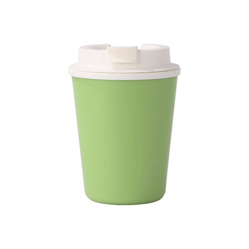 Plastic mug with leak-proof lid and opening, 350ml 
