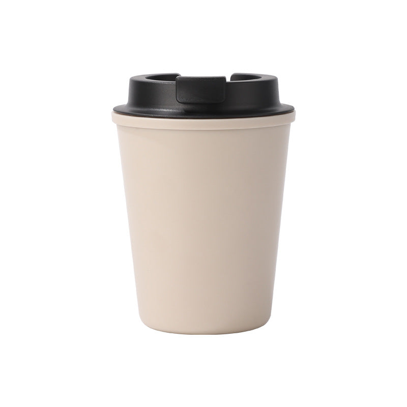 Plastic mug with leak-proof lid and opening, 350ml 