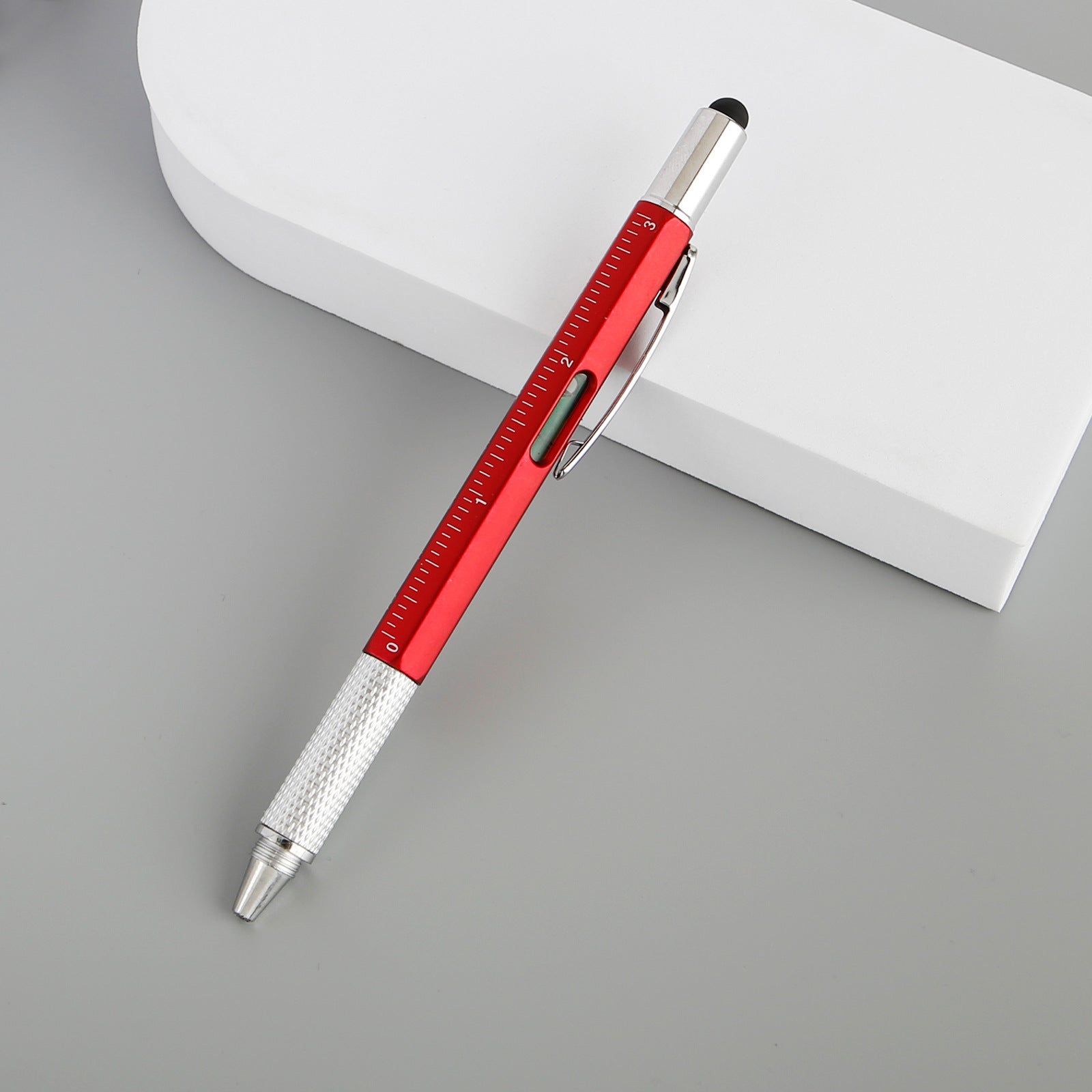 Multi-function promotional pen with measuring function and black ink 