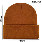 Promotional stretch knit beanies with rolled cuff