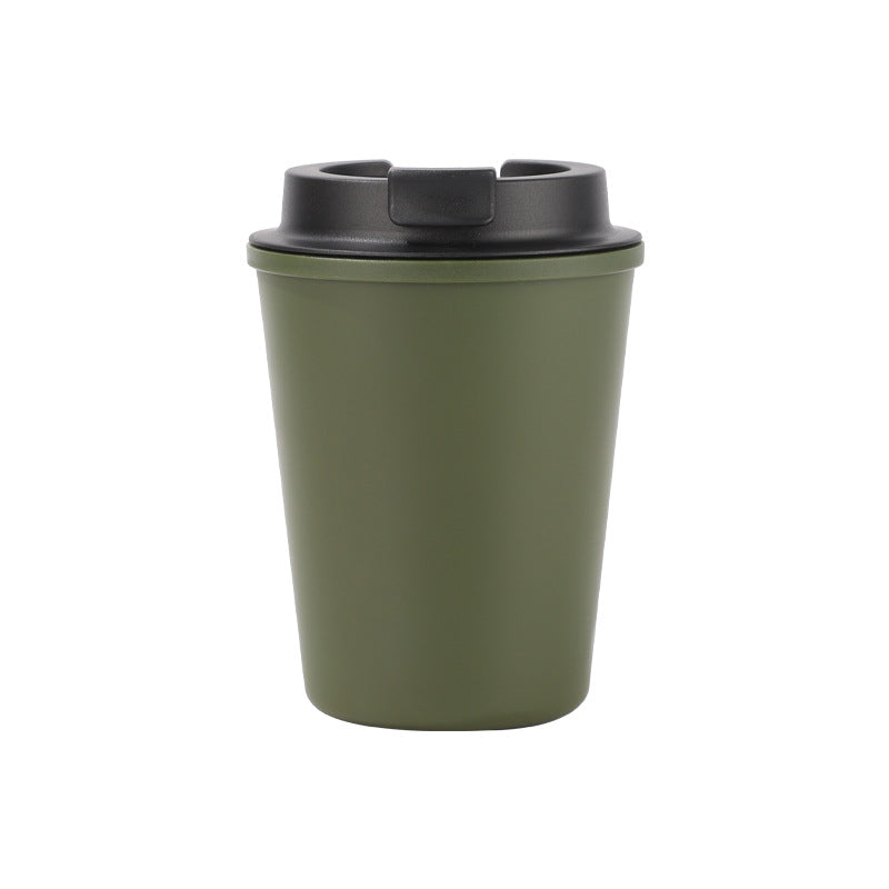 Plastic mug with leak-proof lid and opening, 350ml 