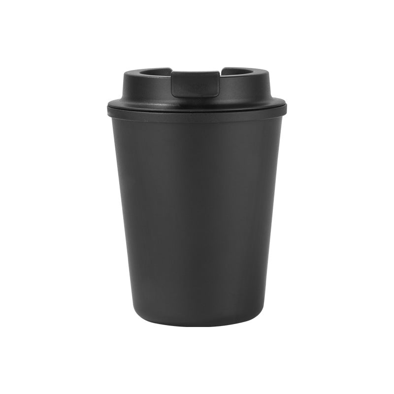 Plastic mug with leak-proof lid and opening, 350ml 