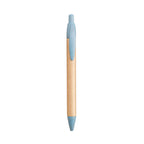 Pens with a durable cardboard and recycled wheat fiber body, blue or black ink