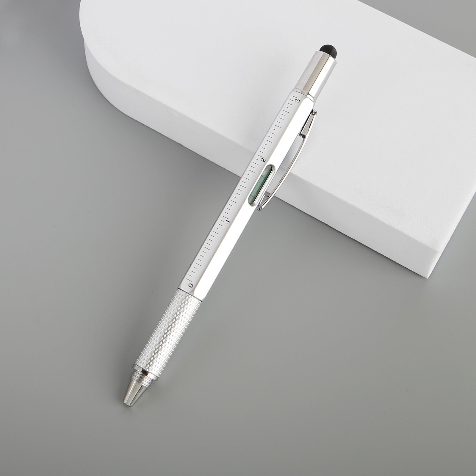 Multi-function promotional pen with measuring function and black ink 
