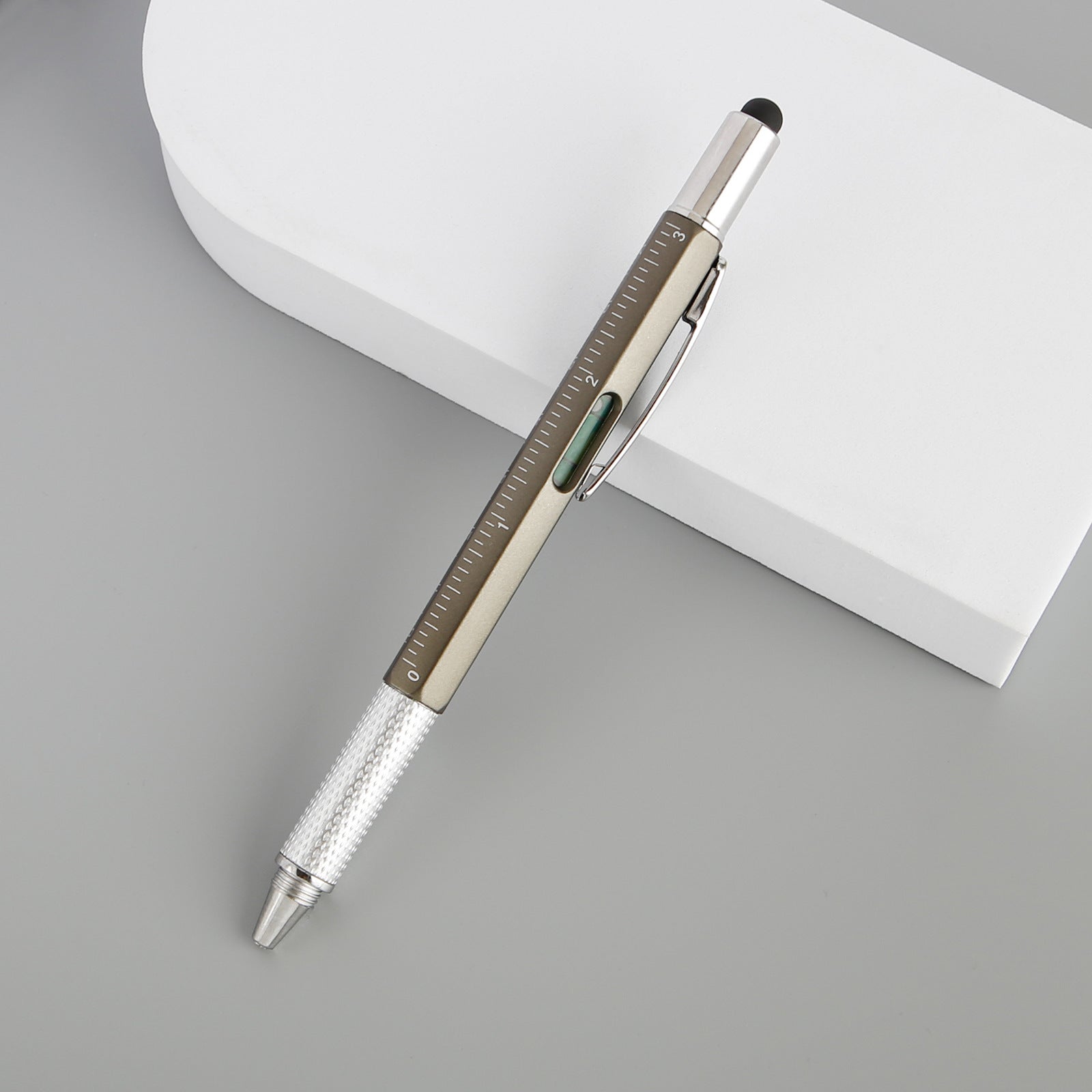 Multi-function promotional pen with measuring function and black ink 