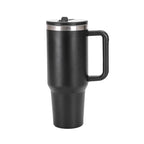 Water bottle with thermos function, straw and carrying handle, 1.18 L capacity