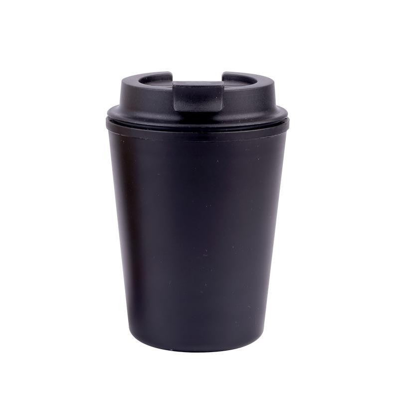 Plastic mug with leak-proof lid and opening, 350ml 