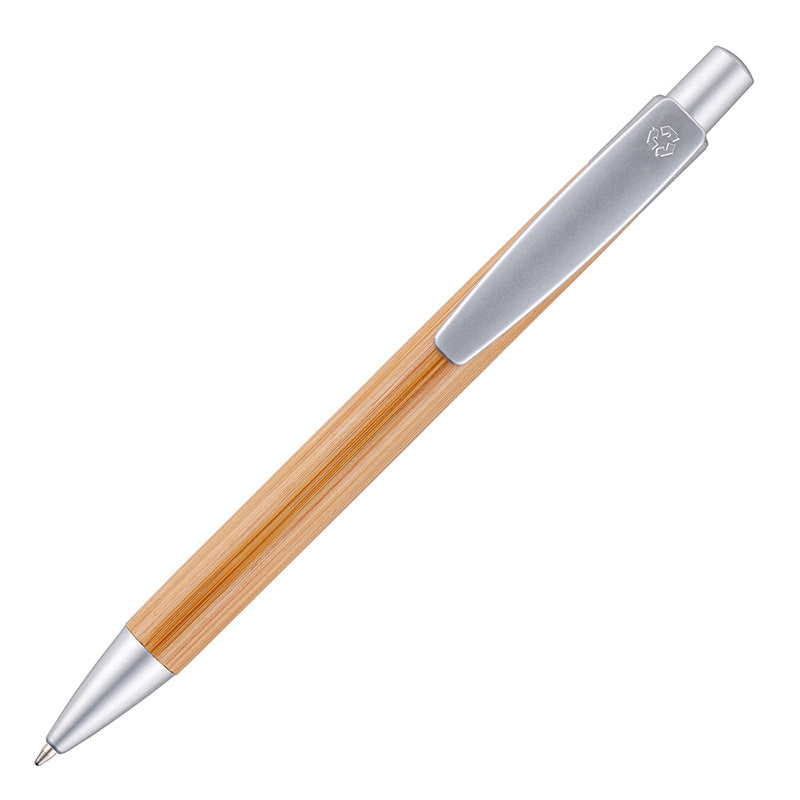 Promotional personalized bamboo pen with blue or black ink 